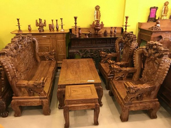 bàn ghế gỗ hương