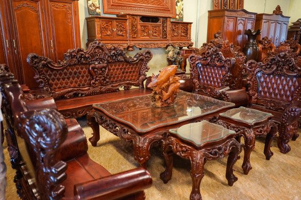 bàn ghế gỗ hương