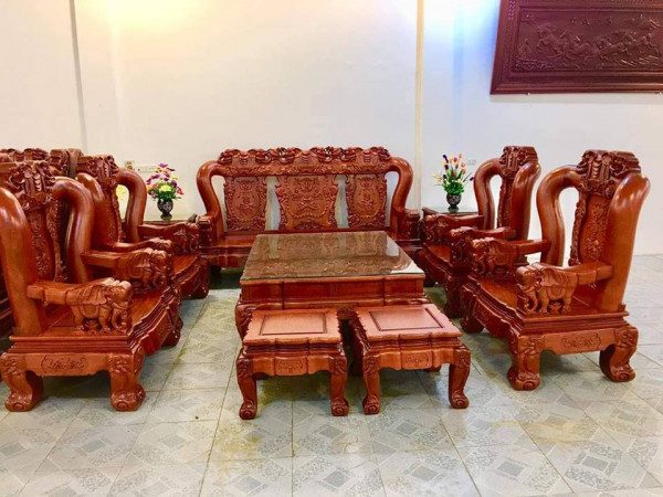 mẫu bàn ghế gỗ phòng khách hiện đại