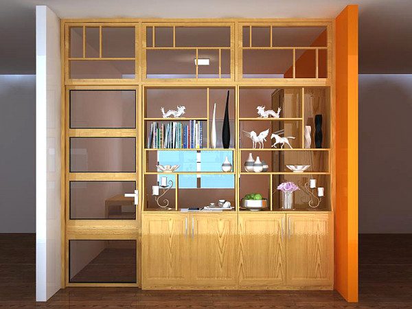 Vách ngăn phòng khách bằng gỗ