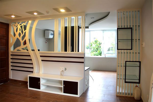 Vách ngăn phòng khách bằng thạch cao