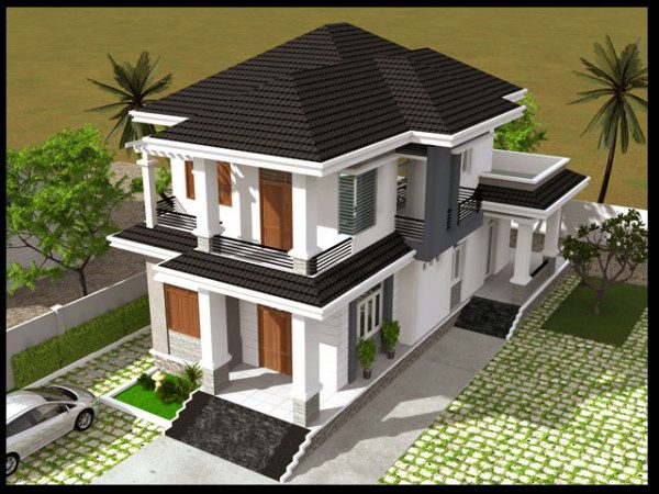 mặt tiền nhà 2 tầng