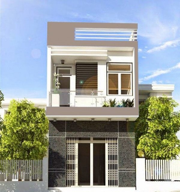 mặt tiền nhà 2 tầng