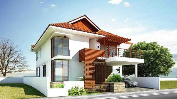mẫu nhà 2 tầng mái thái