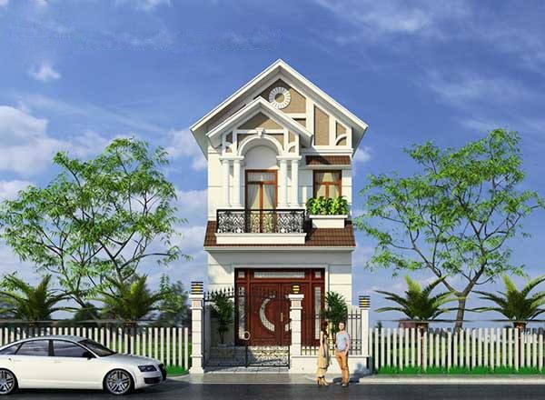 mẫu nhà 2 tầng mái thái
