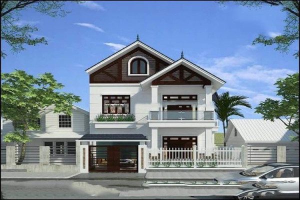 mẫu nhà 2 tầng mái thái
