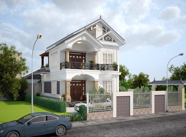 mẫu nhà 2 tầng nông thôn