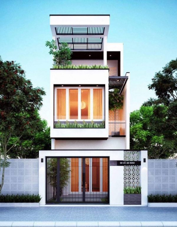 mẫu nhà ống 2 tầng đơn giản