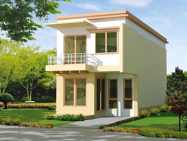mẫu nhà ống 2 tầng đơn giản