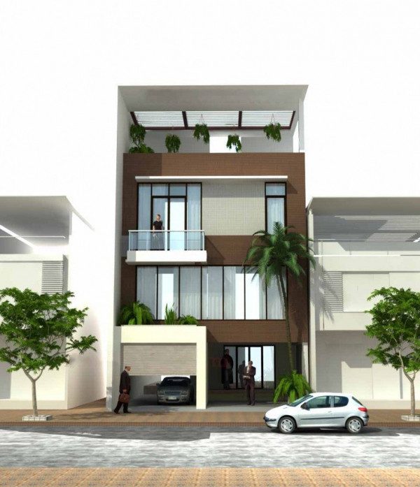 mẫu nhà phố 2 tầng