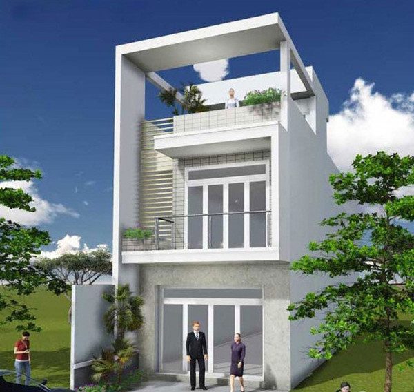mẫu nhà phố 2 tầng