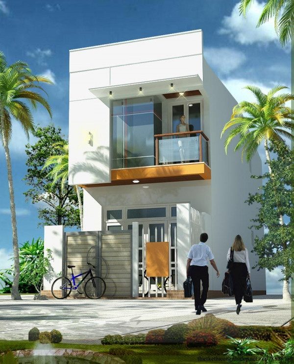 mẫu nhà phố 2 tầng