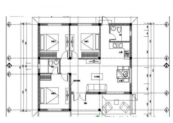 bản vẽ cad nhà cấp 4