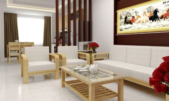 bộ bàn ghế sofa gỗ giá rẻ