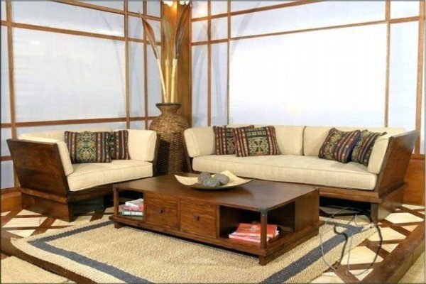 bộ bàn ghế sofa gỗ giá rẻ