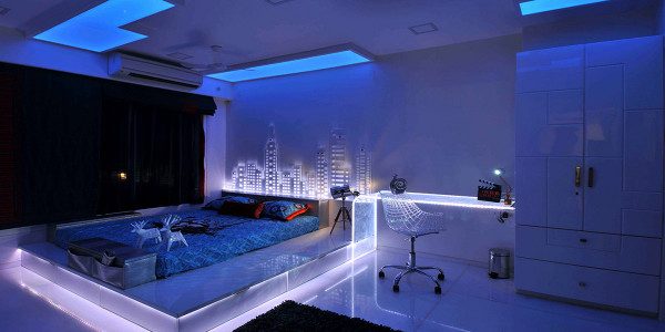 Cách trang trí phòng ngủ bằng đèn Led - Nội Thất Ocean