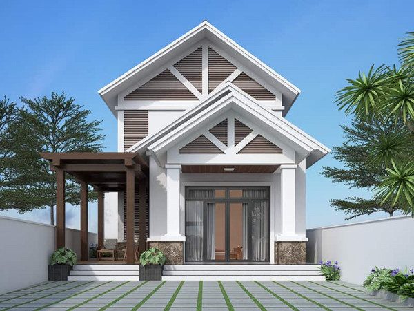 mẫu nhà cấp 4 chữ l