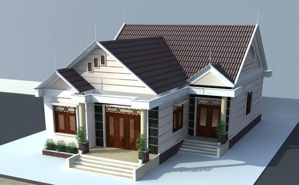 mẫu nhà cấp 4 chữ l