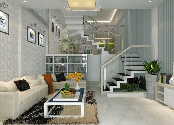mẫu nhà cấp 4 có gác lửng 4x16