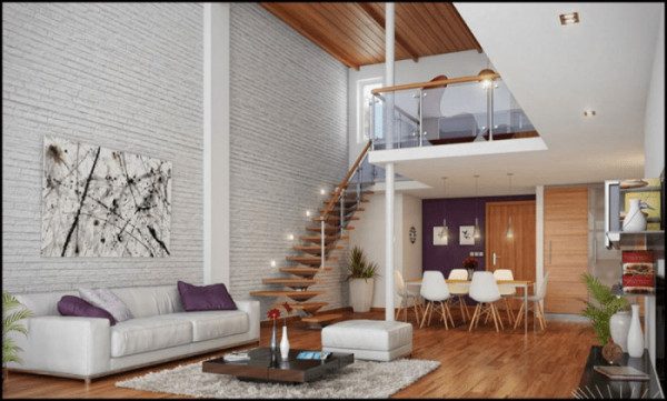 mẫu nhà cấp 4 có gác lửng 4x16