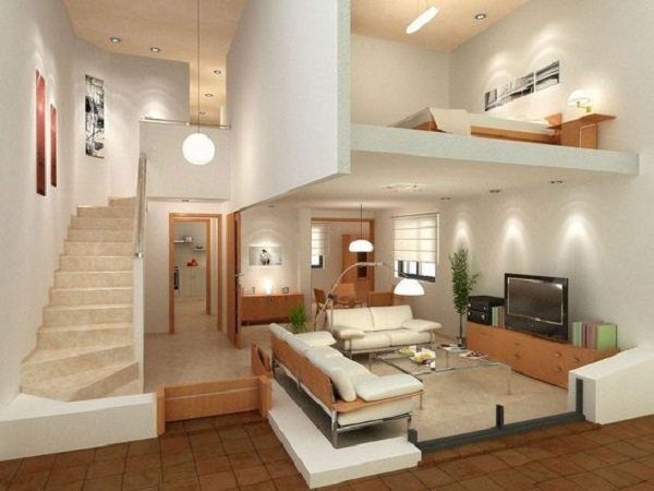 mẫu nhà cấp 4 có gác lửng 4x16