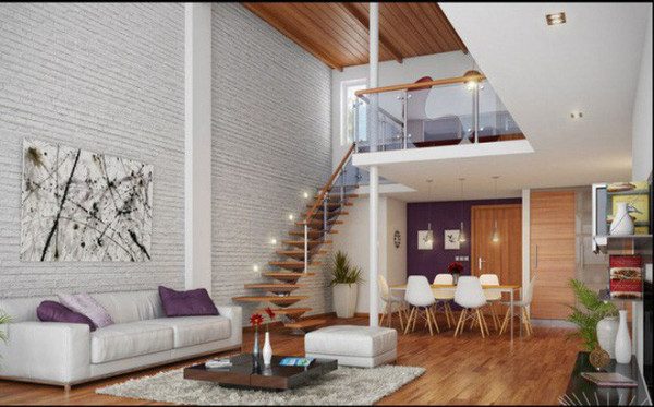 Mẫu nhà cấp 4 có gác lửng 5x15