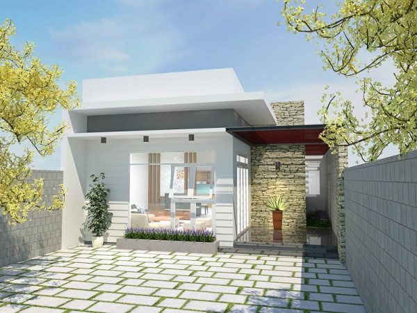mẫu nhà cấp 4 đẹp 5x20