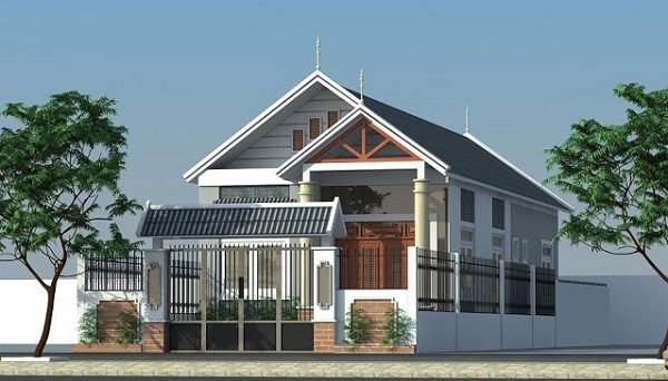Mẫu nhà cấp 4 mái thái 5x20
