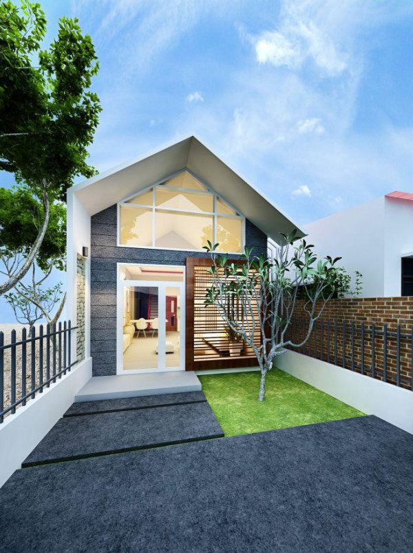 Mẫu nhà cấp 4 mái thái 5x20