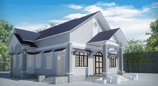 Mẫu nhà cấp 4 mái thái 5x20