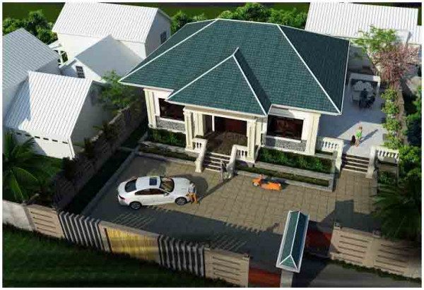 nhà cấp 4 mái tôn