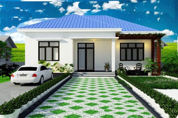 nhà cấp 4 mái tôn