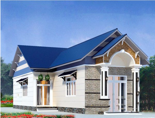 nhà cấp 4 mái tôn