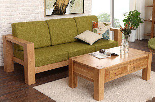 sofa gỗ chữ L