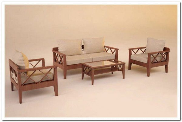 sofa gỗ chữ L