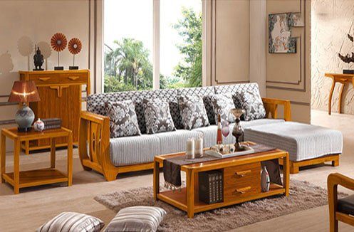 sofa gỗ chữ L