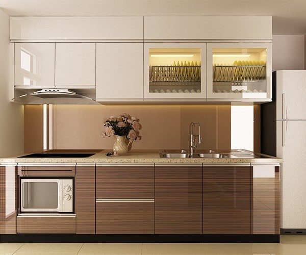 tủ bếp gỗ công nghiệp
