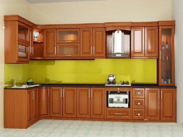 tủ bếp gỗ tự nhiên