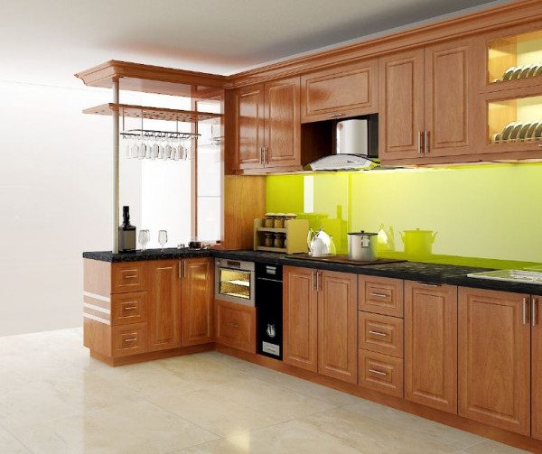 Tủ bếp gỗ xoan đào