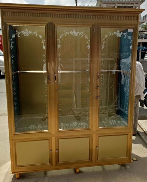 4. Tủ quần áo nhôm kính màu nâu