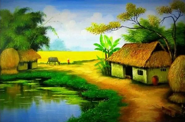 Vẽ tranh phong cảnh quê hương