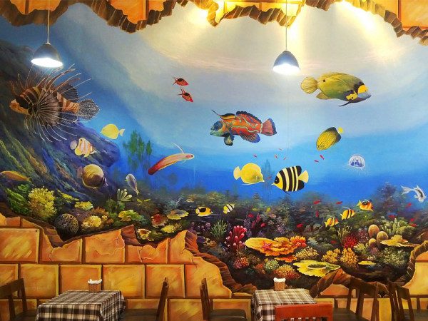 Vẽ tranh tường 3D