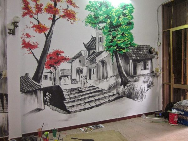 Vẽ tường tại Hà Nội theo yêu cầu