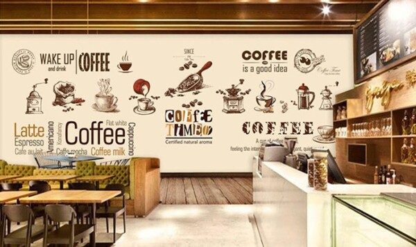 Vẽ tranh tường quán cafe tại Hà Nội