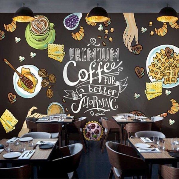 Vẽ tranh quán cafe theo yêu cầu tại Hà Nội