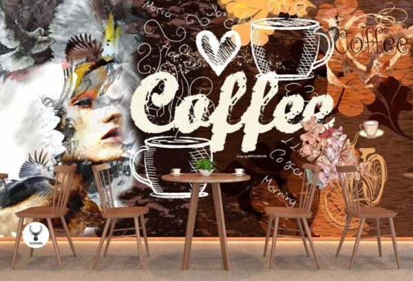 Vẽ tranh tường quán cafe