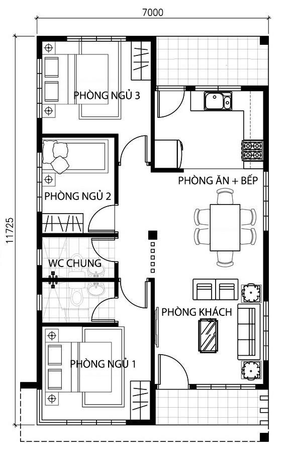 Bản vẽ nhà cấp 4 đẹp