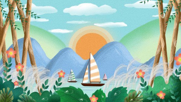 Các bước vẽ tranh phong cảnh