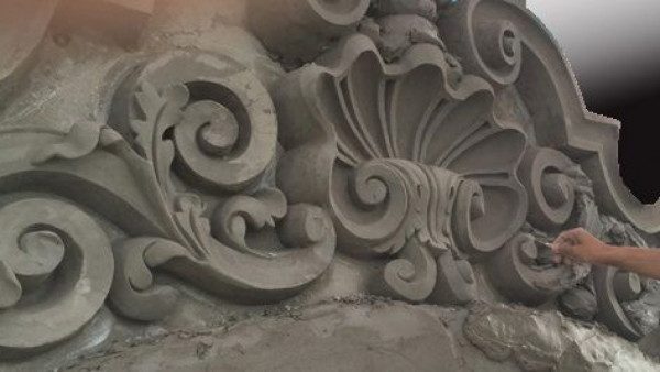 cách trộn vữa đắp phù điêu