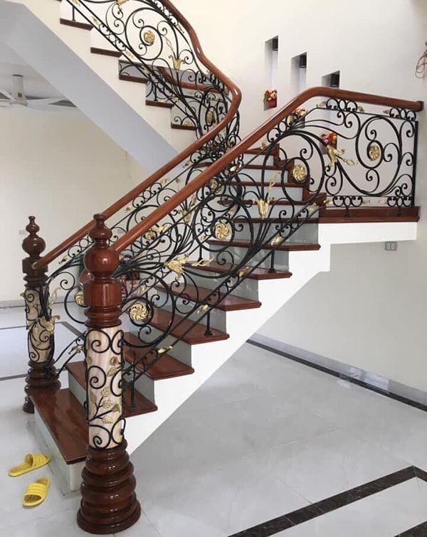 Mẫu Lan Can Cầu Thang Sắt Mỹ Thuật đẹp